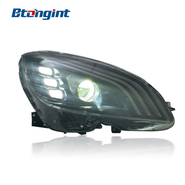 Headlight Assembly For Mercedes‑Benz C‑Class W204 2007‑2010 Retrofit Maybach‑Style LED DRL Headlamp