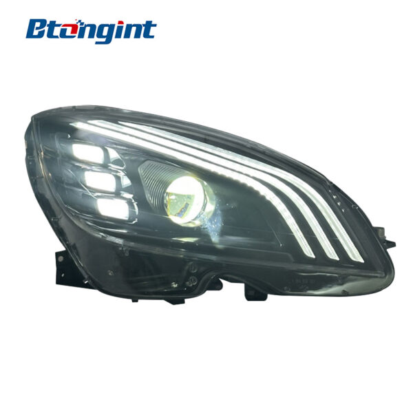 Headlight Assembly For Mercedes‑Benz C‑Class W204 2007‑2010 Retrofit Maybach‑Style LED DRL Headlamp