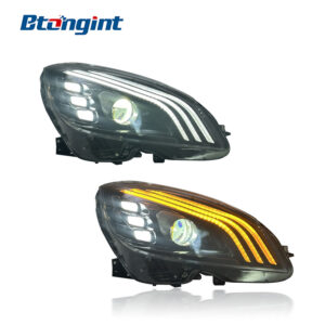 Headlight Assembly For Mercedes‑Benz C‑Class W204 2007‑2010 Retrofit Maybach‑Style LED DRL Headlamp