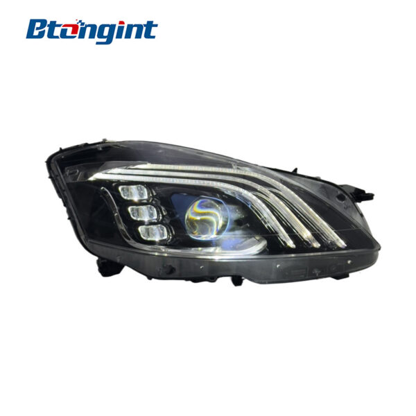 Headlight Assembly For Mercedes‑Benz S‑Class W221 2006‑2012 Retrofit Maybach‑Style LED Headlamp With DRL