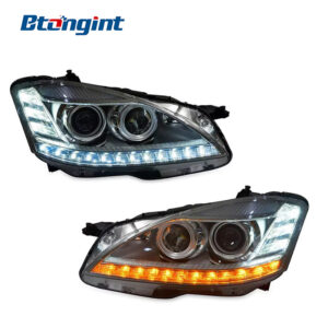 Headlight Assembly For Mercedes‑Benz S‑Class W221 S300 S350 Retrofit New LED DRL & LED Turn Signal