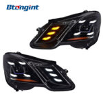 Headlight Assembly For Mercedes‑Benz E‑Class W212 2010‑2012 Retrofit LED Headlight Lens DRL & Sequential Turn Signal