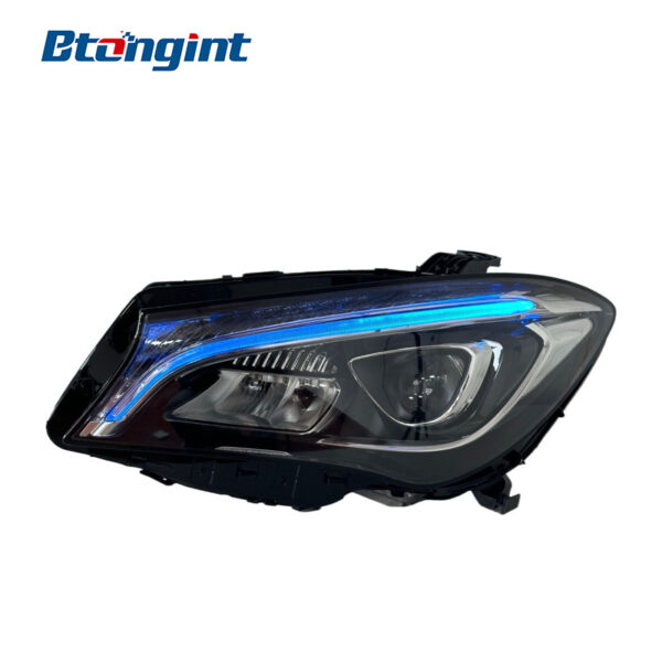 Headlight Assembly For Mercedes‑Benz CLA 2014‑2019 Retrofit Low To High Spec Light Guide Full‑LED DRL & Turn Light