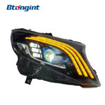 Headlight Assembly For Mercedes‑Benz V‑Class Vito 2016‑2023 Retrofit Maybach‑Style LED Headlamp DRL & Sequential Light