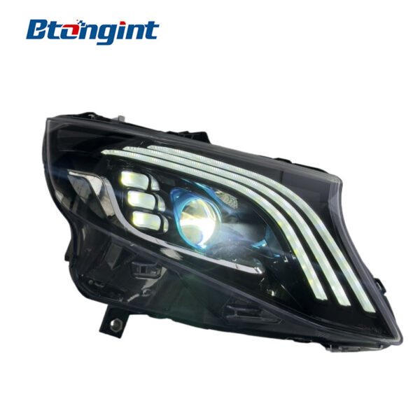 Headlight Assembly For Mercedes‑Benz V‑Class Vito 2016‑2023 Retrofit Maybach‑Style LED Headlamp DRL & Sequential Light