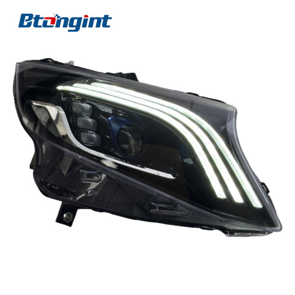 Headlight Assembly For Mercedes‑Benz V‑Class Vito 2016‑2023 Retrofit Maybach‑Style LED Headlamp DRL & Sequential Light