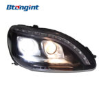 Headlight Assembly For Mercedes‑Benz S‑Class W220 2002‑2005 Retrofit LED DRL & Dynamic Turn Signal Headlamp