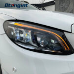Headlight Assembly For Mercedes‑Benz C‑Class W205 2015‑2021 C180 C200 C260 Retrofit High‑Spec LED Headlamp