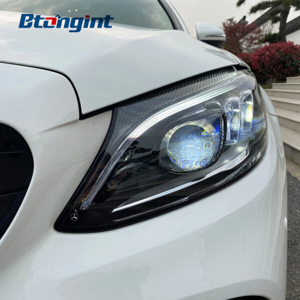 Headlight Assembly For Mercedes‑Benz C‑Class W205 2015‑2021 C180 C200 C260 Retrofit High‑Spec LED Headlamp