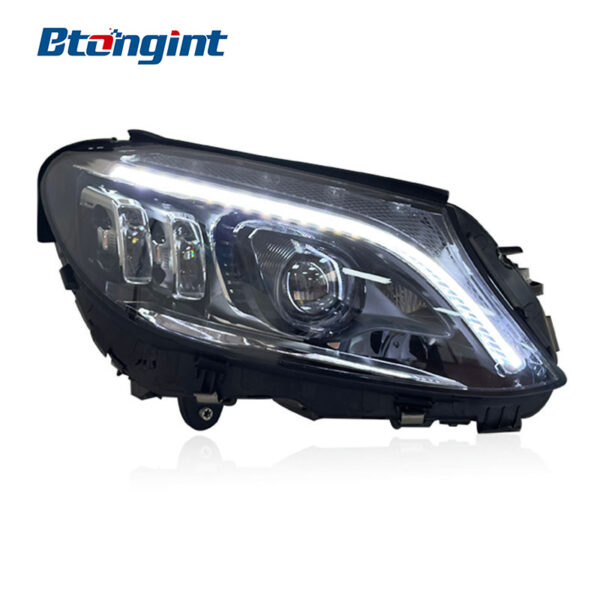 Headlight Assembly For Mercedes‑Benz C‑Class W205 2015‑2021 C180 C200 C260 Retrofit High‑Spec LED Headlamp