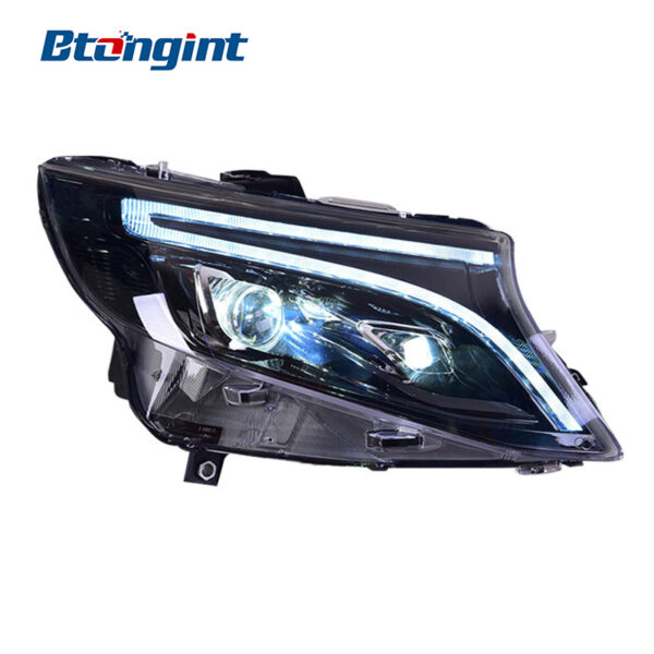 Headlight Assembly For Mercedes‑Benz Vito 2016‑2019 Retrofit LED Headlamp DRL & Sequential Turn Signal