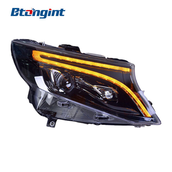 Headlight Assembly For Mercedes‑Benz Vito 2016‑2019 Retrofit LED Headlamp DRL & Sequential Turn Signal