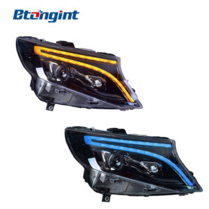 Headlight Assembly For Mercedes‑Benz Vito 2016‑2019 Retrofit LED Headlamp DRL & Sequential Turn Signal