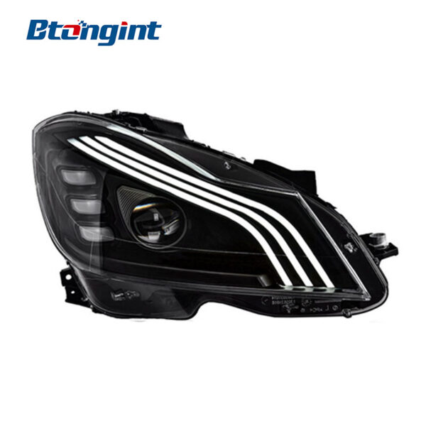Headlight Assembly For Mercedes‑Benz C‑Class W204 2011‑2014 C180 C200 Retrofit Maybach‑Style LED Headlamp