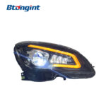 Headlight Assembly For Mercedes‑Benz C‑Class W204 C180 C200 C260 Retrofit LED Sequential Turn DRL