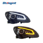 Headlight Assembly For Mercedes‑Benz C‑Class W204 C180 C200 C260 Retrofit LED Sequential Turn DRL