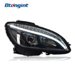Headlight Assembly For Mercedes‑Benz C‑Class W204 2007‑2011 Xenon Retrofit LED DRL & Sequential Turn Signal