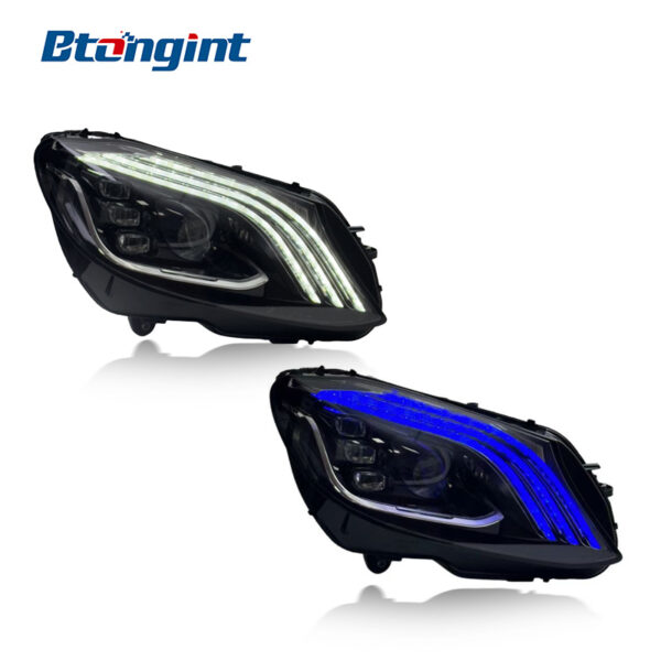 Headlight Assembly For Mercedes‑Benz C‑Class W205 2015‑2021 Retrofit S‑Class Maybach‑Style LED Headlamp