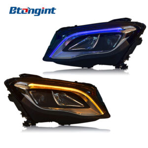 Headlight Assembly For Mercedes‑Benz GLA Retrofit High‑Spec One‑Touch Blue DRL LED Turning Headlamp