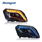 Headlight Assembly For Mercedes‑Benz GLK 2013‑2015 Retrofit High‑Spec LED DRL & Turn Signal Headlamp