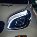Headlight Assembly For Mercedes‑Benz Smart Retrofit One‑Touch Blue DRL LED Lens Headlamp