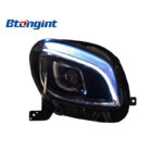 Headlight Assembly For Mercedes‑Benz Smart Retrofit One‑Touch Blue DRL LED Lens Headlamp