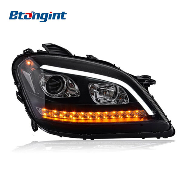 Headlight Assembly For Mercedes‑Benz W164 2005‑2008 ML350 ML500 Retrofit LED DRL Sequential Turn Signal