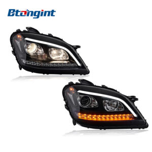 Headlight Assembly For Mercedes‑Benz W164 2005‑2008 ML350 ML500 Retrofit LED DRL Sequential Turn Signal