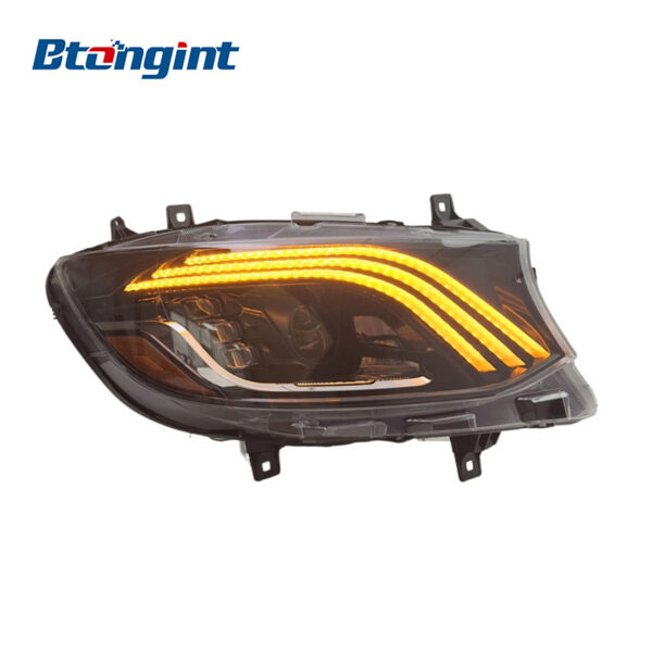 Headlight Assembly For Mercedes‑Benz Sprinter Retrofit Maybach‑Style LED DRL With Laser Lens