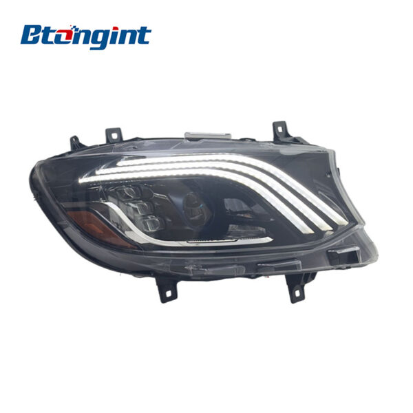 Headlight Assembly For Mercedes‑Benz Sprinter Retrofit Maybach‑Style LED DRL With Laser Lens