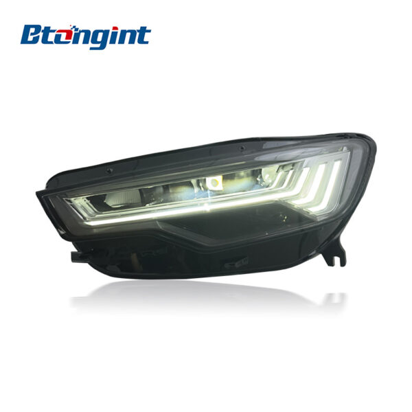 Headlight Assembly For Audi A6L C7 2012‑2015 Retrofit Five‑Bar LED Sequential DRL Headlamp