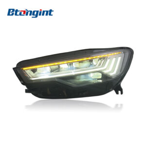 Headlight Assembly For Audi A6L C7 2012‑2015 Retrofit Five‑Bar LED Sequential DRL Headlamp