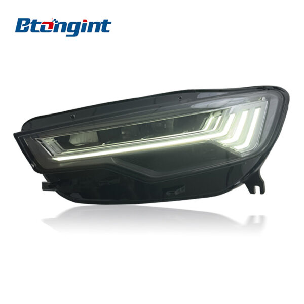 Headlight Assembly For Audi A6L C7 2012‑2015 Retrofit Five‑Bar LED Sequential DRL Headlamp