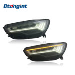 Headlight Assembly For Audi A6L C7 2012‑2015 Retrofit Five‑Bar LED Sequential DRL Headlamp