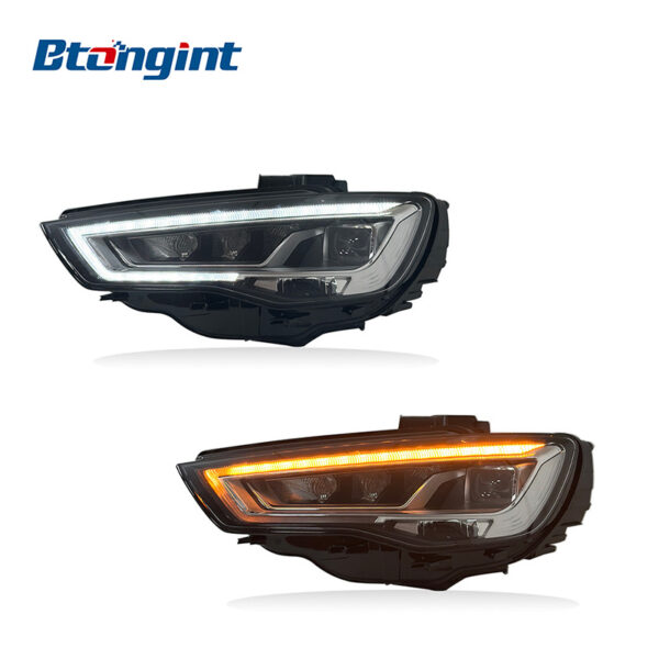 Headlight Assembly For Audi A3 2013‑2016 Retrofit New A3L Full‑LED Headlight DRL Sequential Turn Signal