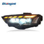 Headlight Assembly For Audi A3 2017‑2020 Retrofit Laser Lens Headlight DRL Sequential Turn Signal