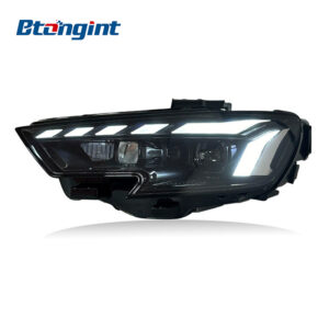 Headlight Assembly For Audi A3 2017‑2020 Retrofit Laser Lens Headlight DRL Sequential Turn Signal
