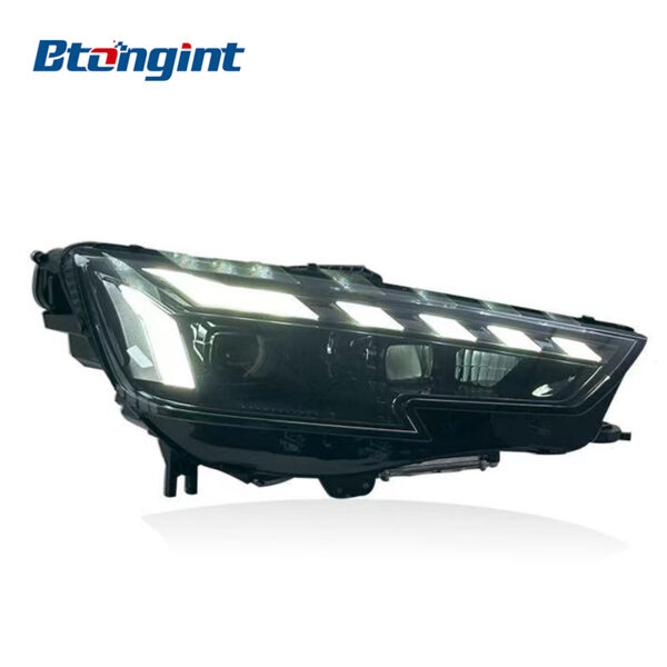 Headlight Assembly For Audi A4L 2017‑2019 Retrofit RS‑Style LED Lens Sequential Turn DRL