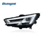 Headlight Assembly For Audi A4L 2017‑2019 Retrofit High‑Spec Matrix LED DRL Headlamp
