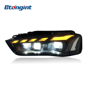 Headlight Assembly For Audi A4L 2013‑2016 Retrofit LED Lens Sequential DRL Turn Signal