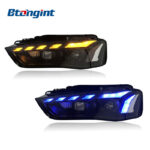 Headlight Assembly For Audi A4L 2013‑2016 Retrofit LED Lens Sequential DRL Turn Signal