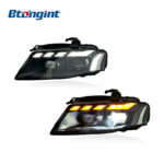 Headlight Assembly For Audi A4 2008‑2012 Retrofit RS‑Style Matrix LED DRL Headlamp