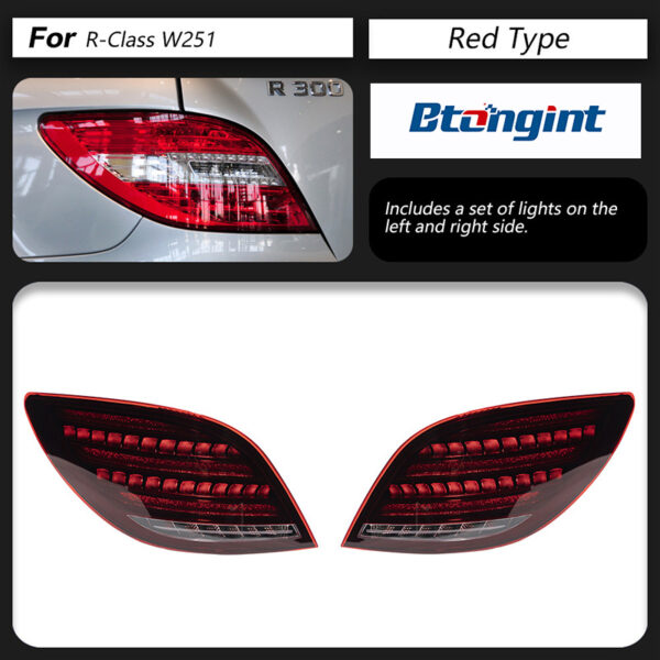 Tail Light Assembly For Mercedes‑Benz R‑Class W251 2010‑2017 Retrofit Maybach‑Style LED Sequential Turn Tail Lamp