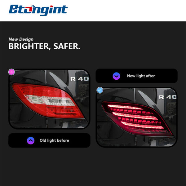 Tail Light Assembly For Mercedes‑Benz R‑Class W251 2010‑2017 Retrofit Maybach‑Style LED Sequential Turn Tail Lamp