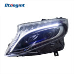 Headlight Assembly For Mercedes‑Benz Vito 2016‑2022 Retrofit High‑Spec LED Lens DRL Turn Headlamp