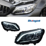 Headlight Assembly For Mercedes‑Benz C‑Class W205 2015‑2021 Retrofit New LED DRL Turn Lens Headlamp For C180