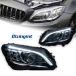 Headlight Assembly For Mercedes‑Benz C‑Class W205 2015‑2021 Retrofit New LED DRL Turn Lens Headlamp For C180