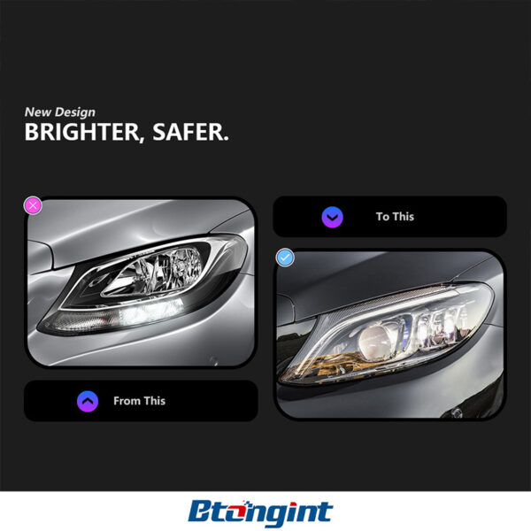 Headlight Assembly For Mercedes‑Benz C‑Class W205 2015‑2021 Retrofit New LED DRL Turn Lens Headlamp For C180