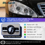 Headlight Assembly For Mercedes‑Benz S‑Class W221 2006‑2012 Retrofit Three‑Strip LED Lens DRL Turn Headlamp