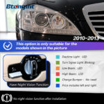 Headlight Assembly For Mercedes‑Benz S‑Class W221 2006‑2012 Retrofit Three‑Strip LED Lens DRL Turn Headlamp